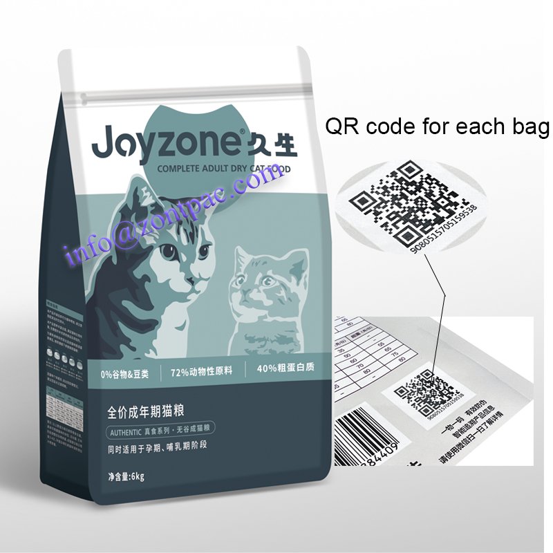 QR code for each bag,one of each