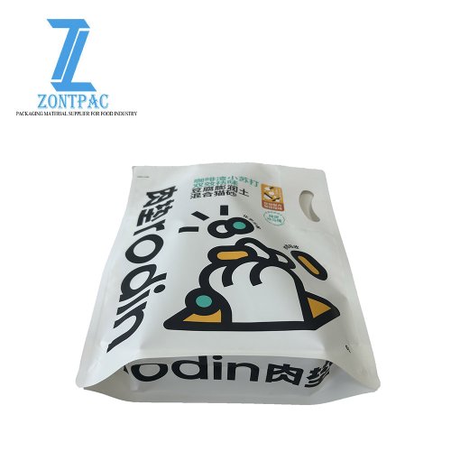 Ziplock Custom Printing Stand Up Pouch Cat Litter Packaging Paper Bag